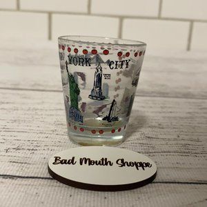 Vintage NYC New York City Landmarks Souvenir Shot Glass